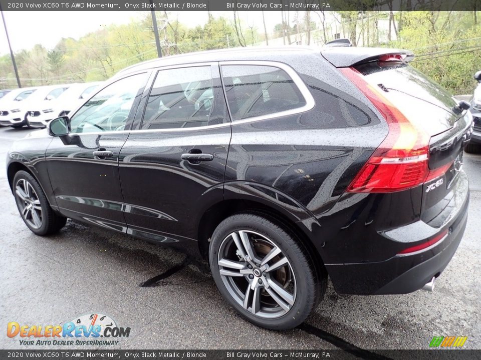 2020 Volvo XC60 T6 AWD Momentum Onyx Black Metallic / Blonde Photo #4