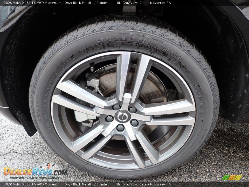 2020 Volvo XC60 T6 AWD Momentum Onyx Black Metallic / Blonde Photo #6