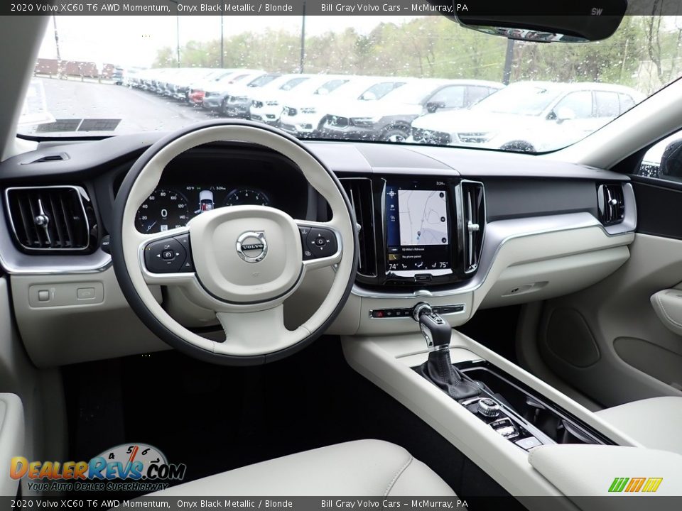 Blonde Interior - 2020 Volvo XC60 T6 AWD Momentum Photo #9