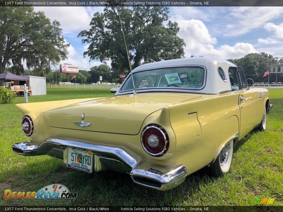 1957 Ford Thunderbird Convertible Inca Gold / Black/White Photo #1