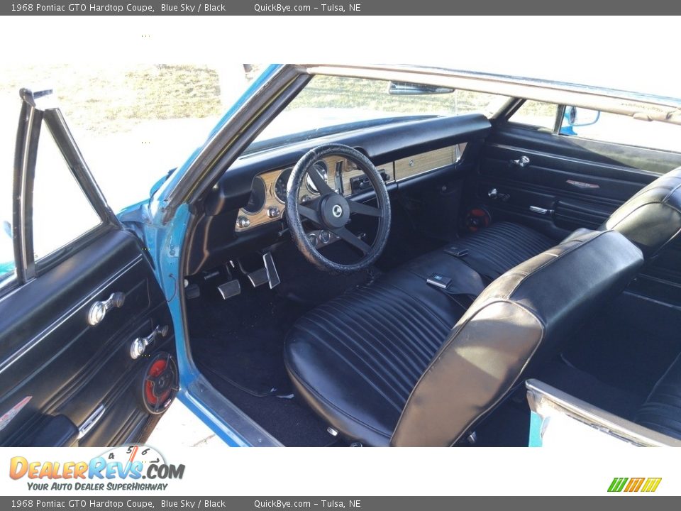 Black Interior - 1968 Pontiac GTO Hardtop Coupe Photo #19