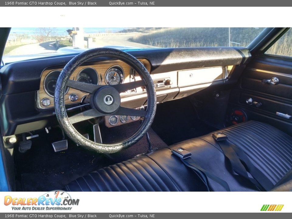 1968 Pontiac GTO Hardtop Coupe Blue Sky / Black Photo #20