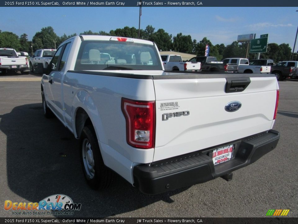 2015 Ford F150 XL SuperCab Oxford White / Medium Earth Gray Photo #3