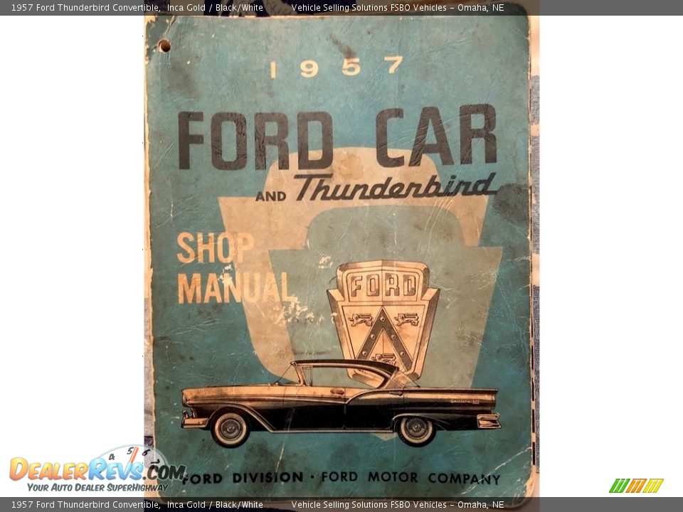 1957 Ford Thunderbird Convertible Inca Gold / Black/White Photo #10