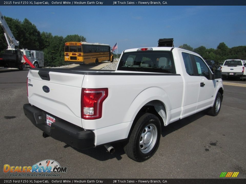 2015 Ford F150 XL SuperCab Oxford White / Medium Earth Gray Photo #5