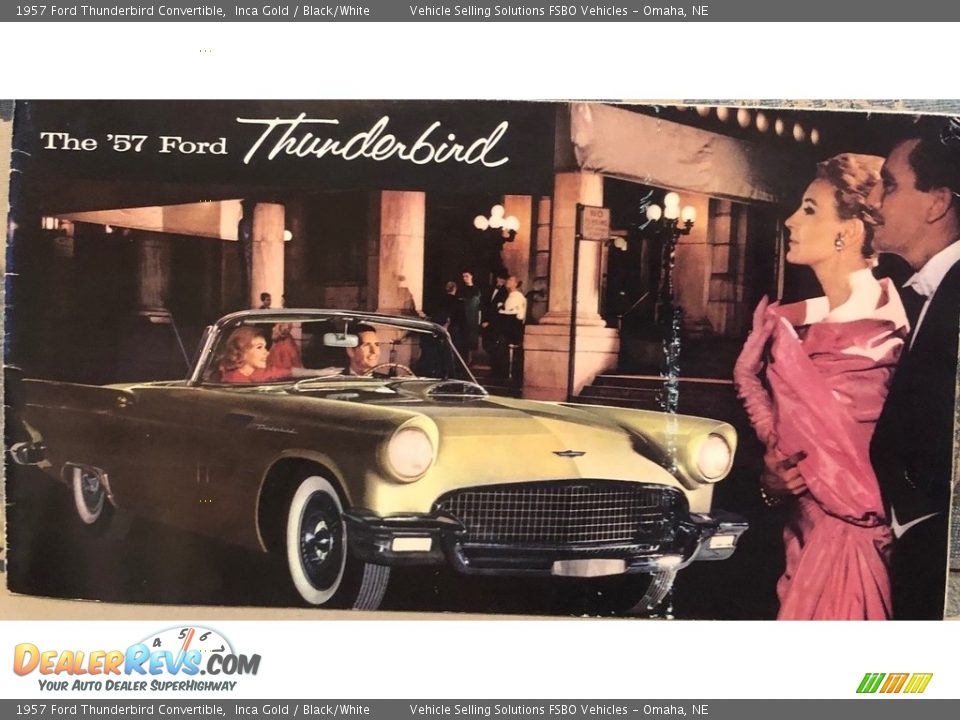 1957 Ford Thunderbird Convertible Inca Gold / Black/White Photo #13