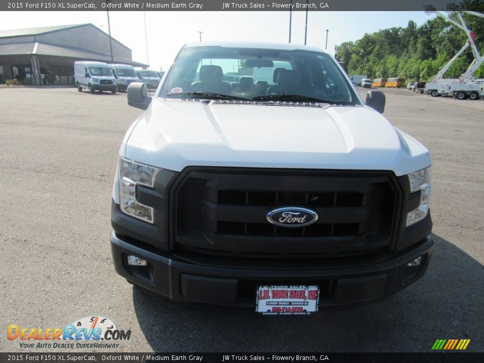 2015 Ford F150 XL SuperCab Oxford White / Medium Earth Gray Photo #8