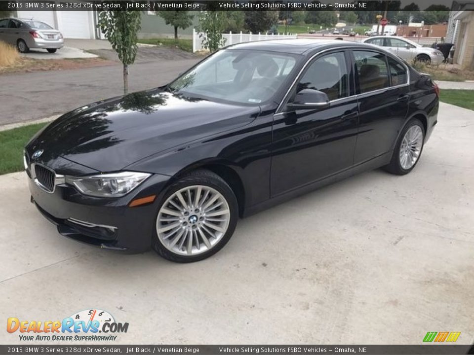 2015 BMW 3 Series 328d xDrive Sedan Jet Black / Venetian Beige Photo #1