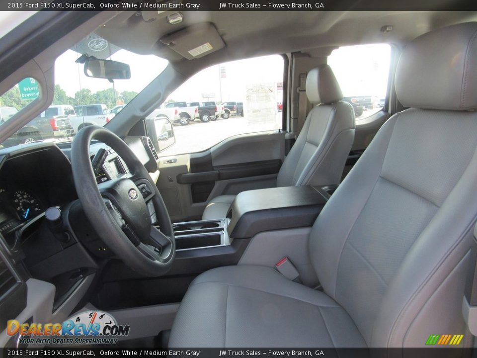 2015 Ford F150 XL SuperCab Oxford White / Medium Earth Gray Photo #15