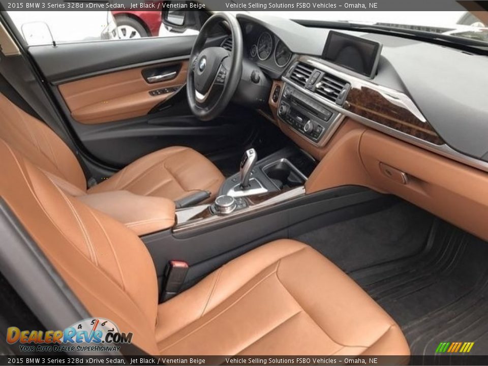 2015 BMW 3 Series 328d xDrive Sedan Jet Black / Venetian Beige Photo #5