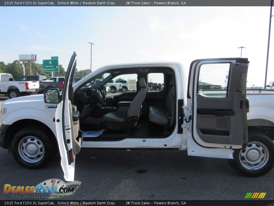 2015 Ford F150 XL SuperCab Oxford White / Medium Earth Gray Photo #22