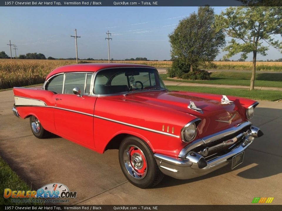 1957 Chevrolet Bel Air Hard Top Vermillion Red / Black Photo #1