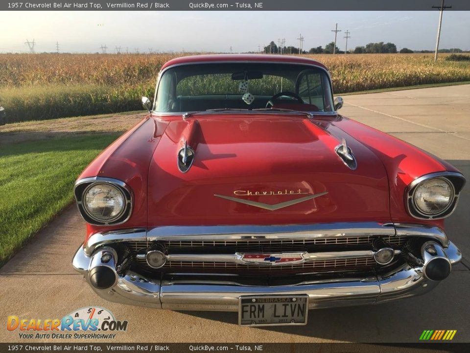 1957 Chevrolet Bel Air Hard Top Vermillion Red / Black Photo #2