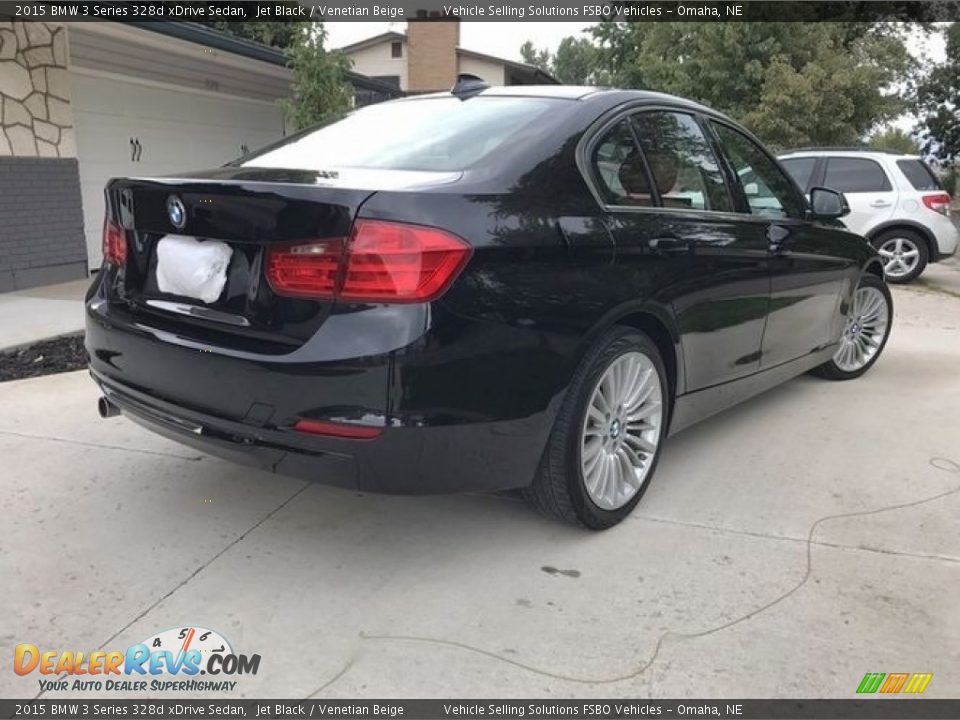 2015 BMW 3 Series 328d xDrive Sedan Jet Black / Venetian Beige Photo #14