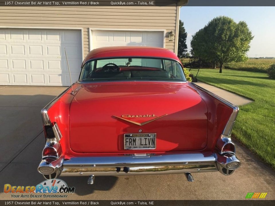 1957 Chevrolet Bel Air Hard Top Vermillion Red / Black Photo #3