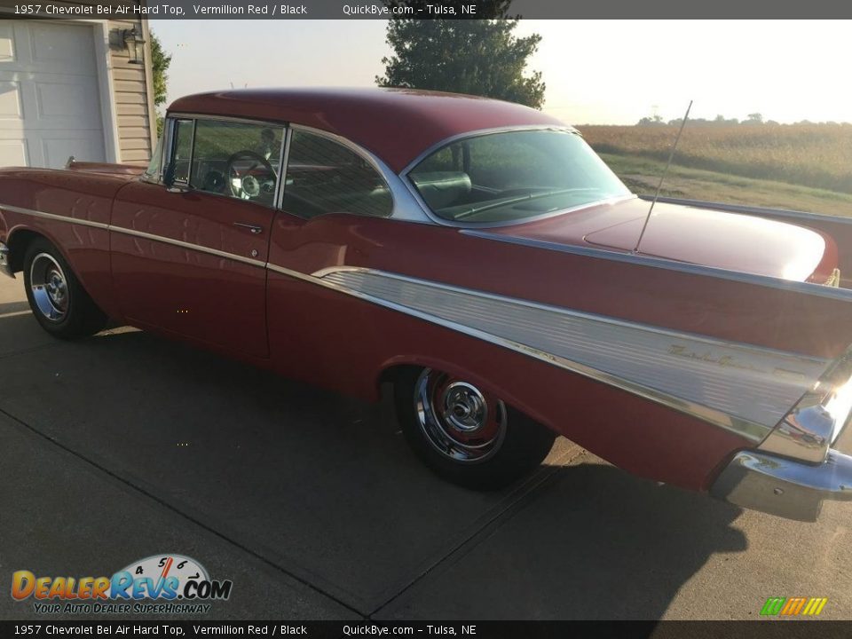 1957 Chevrolet Bel Air Hard Top Vermillion Red / Black Photo #4