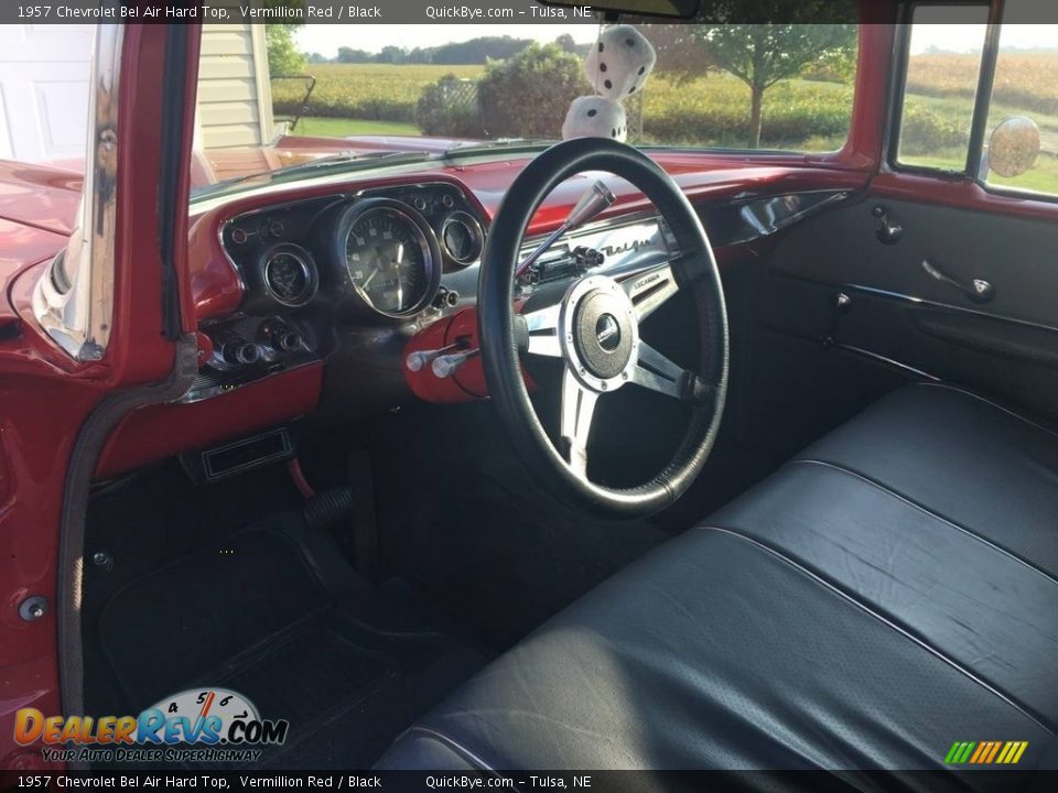 1957 Chevrolet Bel Air Hard Top Vermillion Red / Black Photo #5