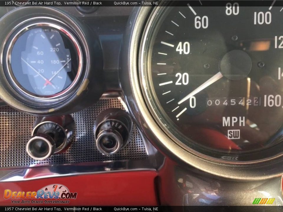 1957 Chevrolet Bel Air Hard Top Vermillion Red / Black Photo #7