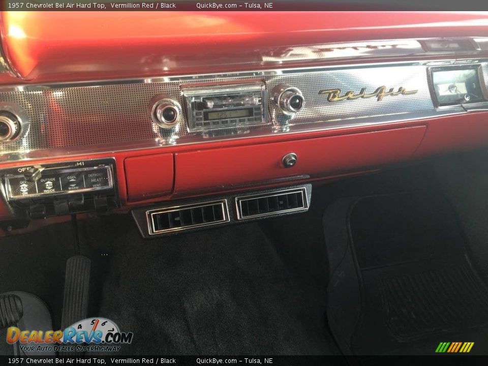 1957 Chevrolet Bel Air Hard Top Vermillion Red / Black Photo #8