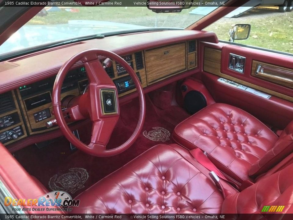 Carmine Red Interior - 1985 Cadillac Eldorado Biarritz Convertible Photo #3