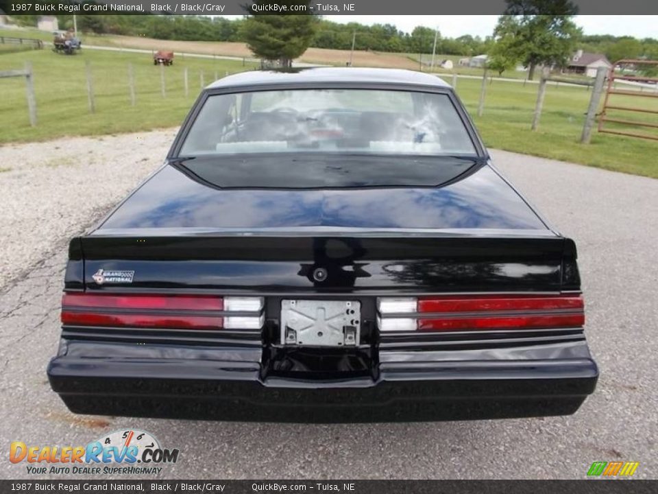 1987 Buick Regal Grand National Black / Black/Gray Photo #12