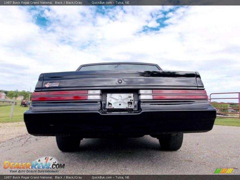 1987 Buick Regal Grand National Black / Black/Gray Photo #13