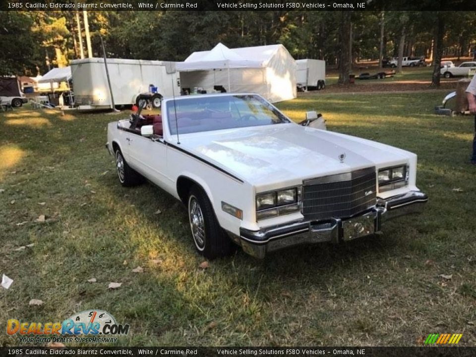 1985 Cadillac Eldorado Biarritz Convertible White / Carmine Red Photo #8