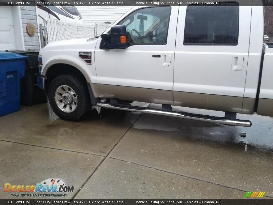 2010 Ford F350 Super Duty Lariat Crew Cab 4x4 Oxford White / Camel Photo #5