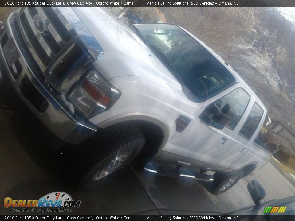 2010 Ford F350 Super Duty Lariat Crew Cab 4x4 Oxford White / Camel Photo #6