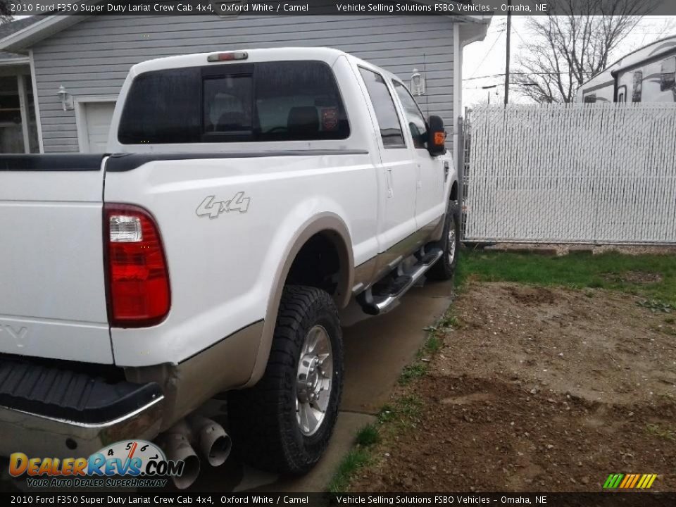 2010 Ford F350 Super Duty Lariat Crew Cab 4x4 Oxford White / Camel Photo #7