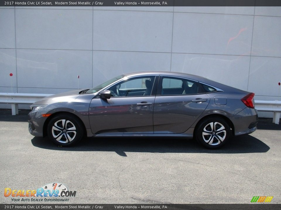 2017 Honda Civic LX Sedan Modern Steel Metallic / Gray Photo #2