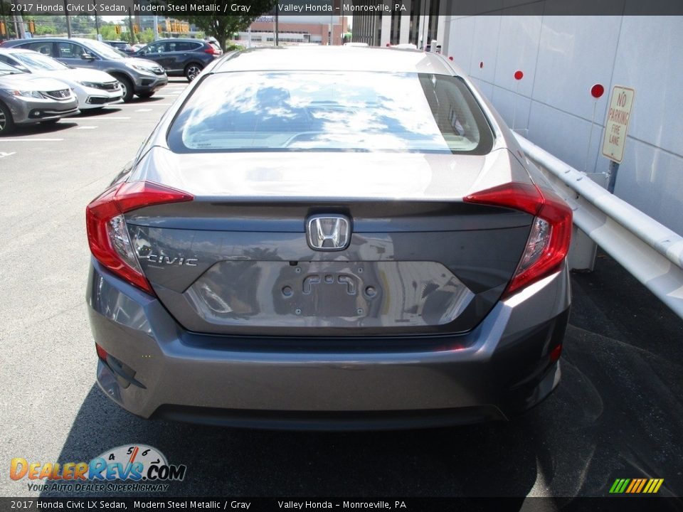 2017 Honda Civic LX Sedan Modern Steel Metallic / Gray Photo #4