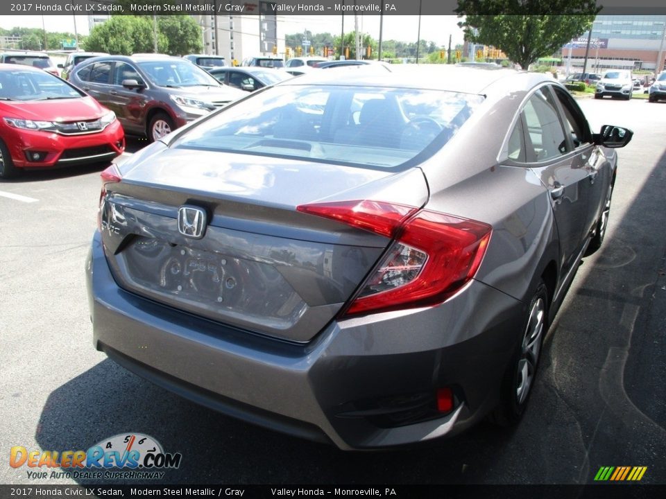 2017 Honda Civic LX Sedan Modern Steel Metallic / Gray Photo #5