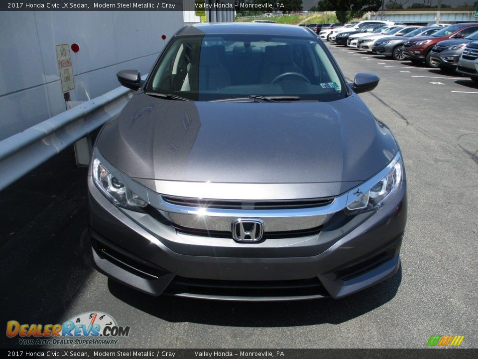 2017 Honda Civic LX Sedan Modern Steel Metallic / Gray Photo #8