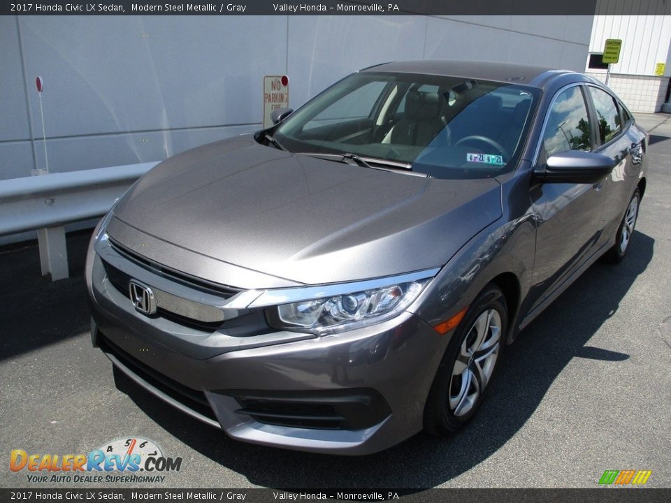 2017 Honda Civic LX Sedan Modern Steel Metallic / Gray Photo #9