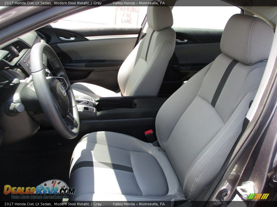 2017 Honda Civic LX Sedan Modern Steel Metallic / Gray Photo #11