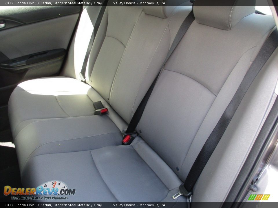 2017 Honda Civic LX Sedan Modern Steel Metallic / Gray Photo #12