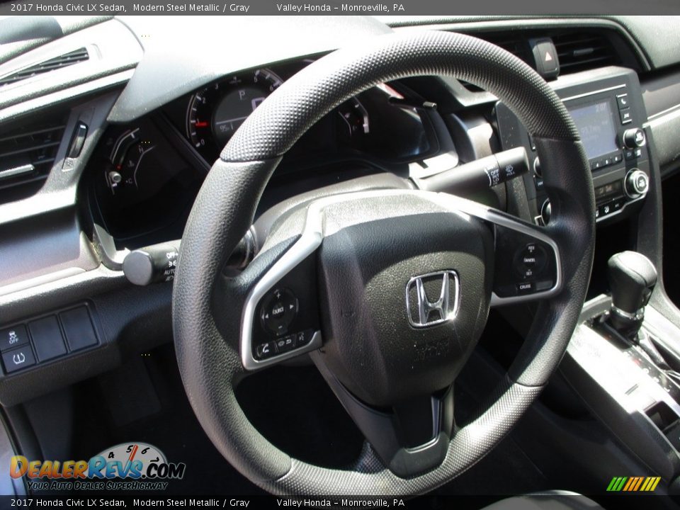 2017 Honda Civic LX Sedan Modern Steel Metallic / Gray Photo #13
