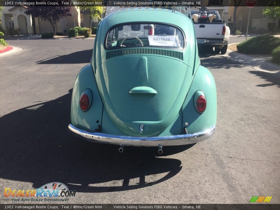 1963 Volkswagen Beetle Coupe Teal / White/Green Mint Photo #8