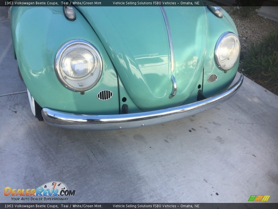 1963 Volkswagen Beetle Coupe Teal / White/Green Mint Photo #13