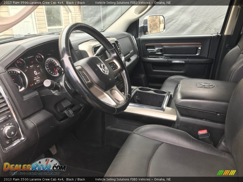 Black Interior - 2013 Ram 3500 Laramie Crew Cab 4x4 Photo #2