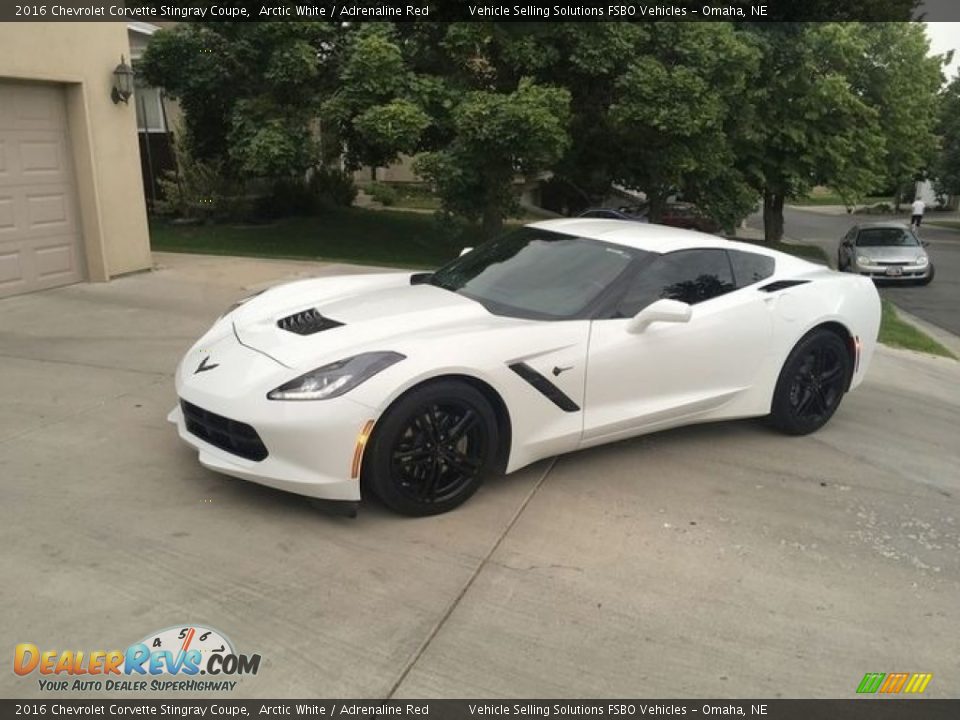 2016 Chevrolet Corvette Stingray Coupe Arctic White / Adrenaline Red Photo #1