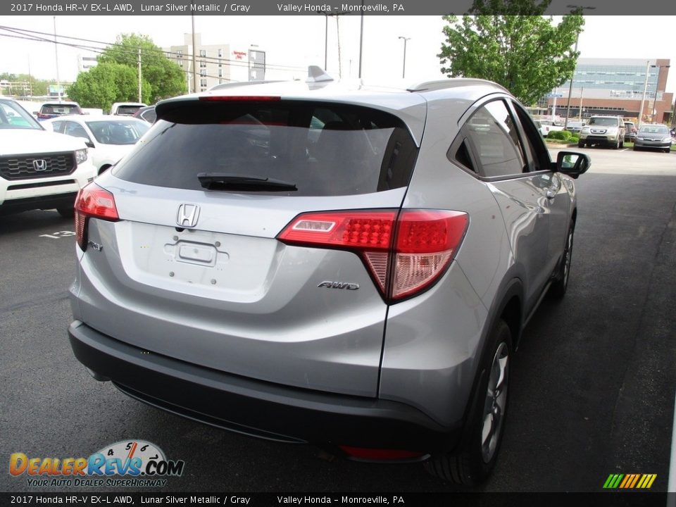 2017 Honda HR-V EX-L AWD Lunar Silver Metallic / Gray Photo #5