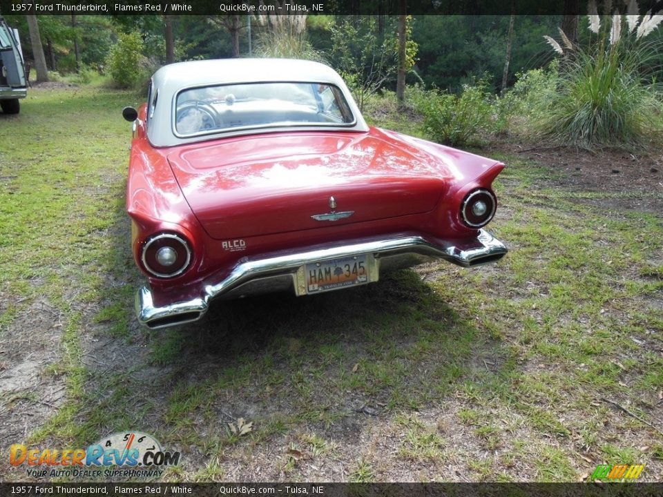 1957 Ford Thunderbird Flames Red / White Photo #7