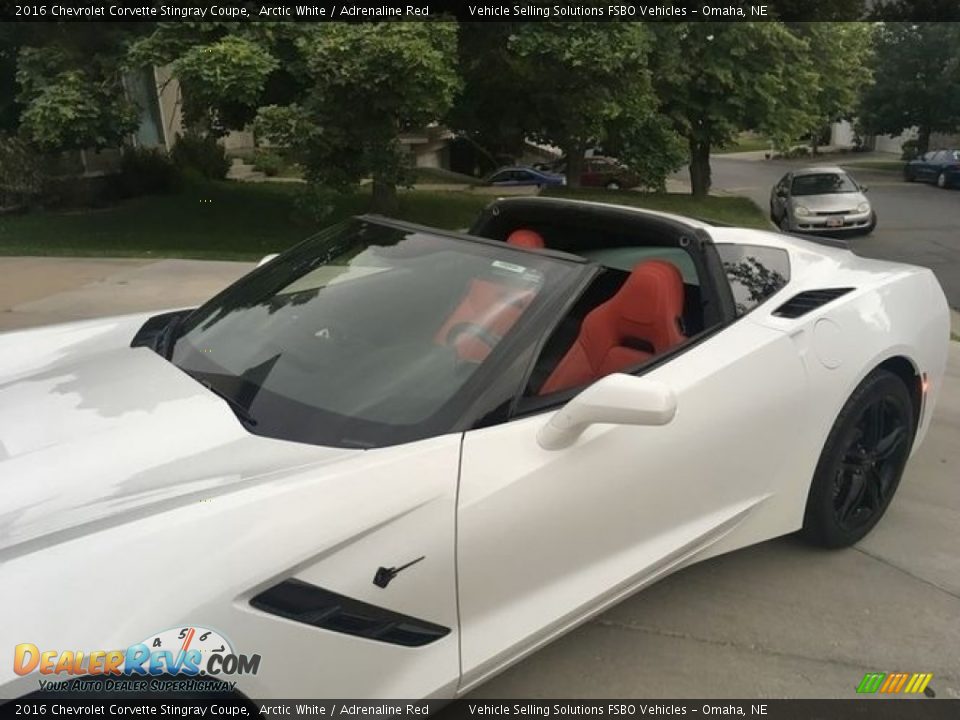 2016 Chevrolet Corvette Stingray Coupe Arctic White / Adrenaline Red Photo #12