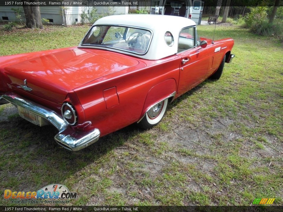 1957 Ford Thunderbird Flames Red / White Photo #8