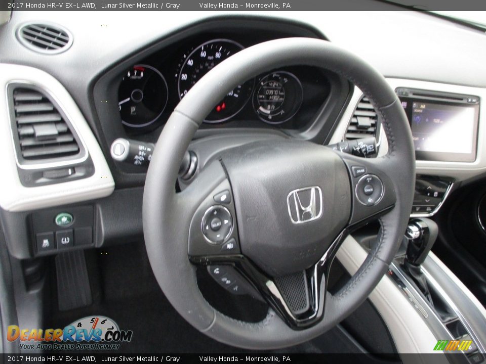 2017 Honda HR-V EX-L AWD Lunar Silver Metallic / Gray Photo #14