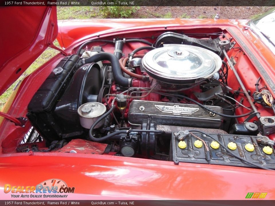 1957 Ford Thunderbird Flames Red / White Photo #13