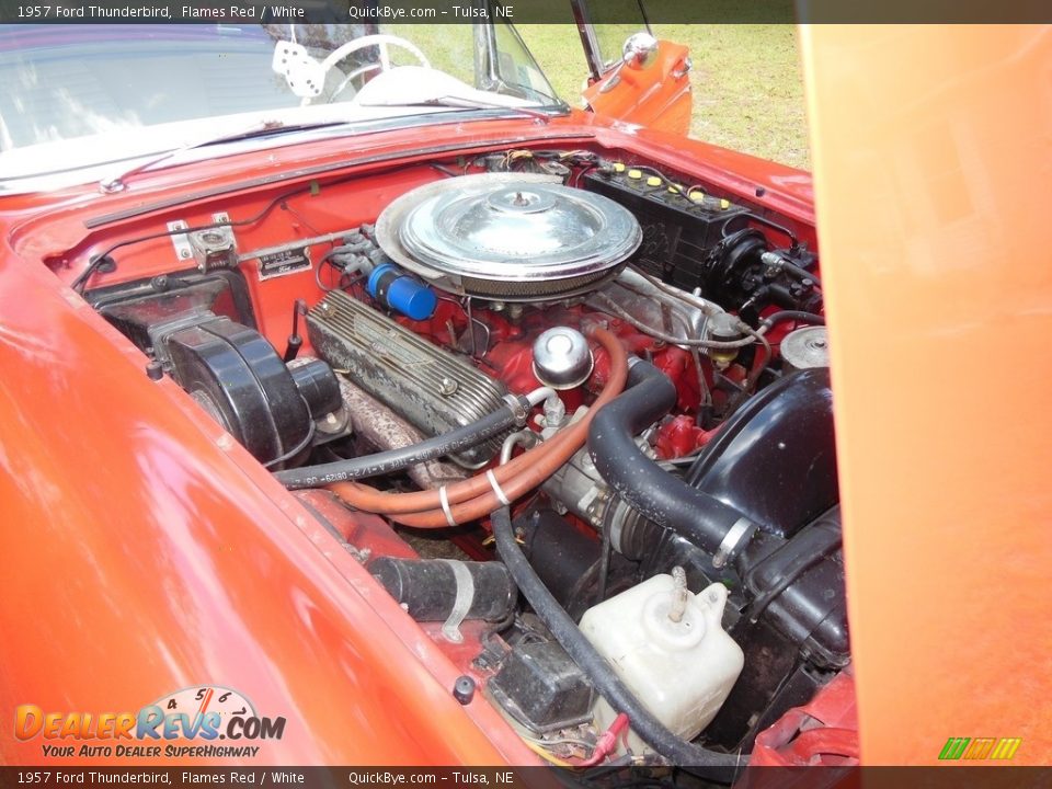 1957 Ford Thunderbird Flames Red / White Photo #14