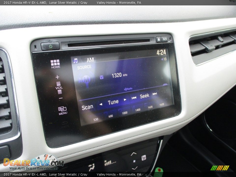 2017 Honda HR-V EX-L AWD Lunar Silver Metallic / Gray Photo #16